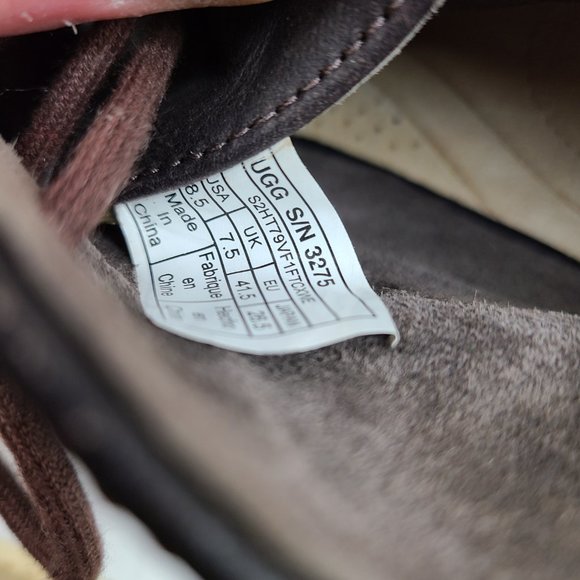 UGG Australia Leighton Chukka Black Leather Casual Mens Boots Sz 8.5 3275 - Picture 9 of 10